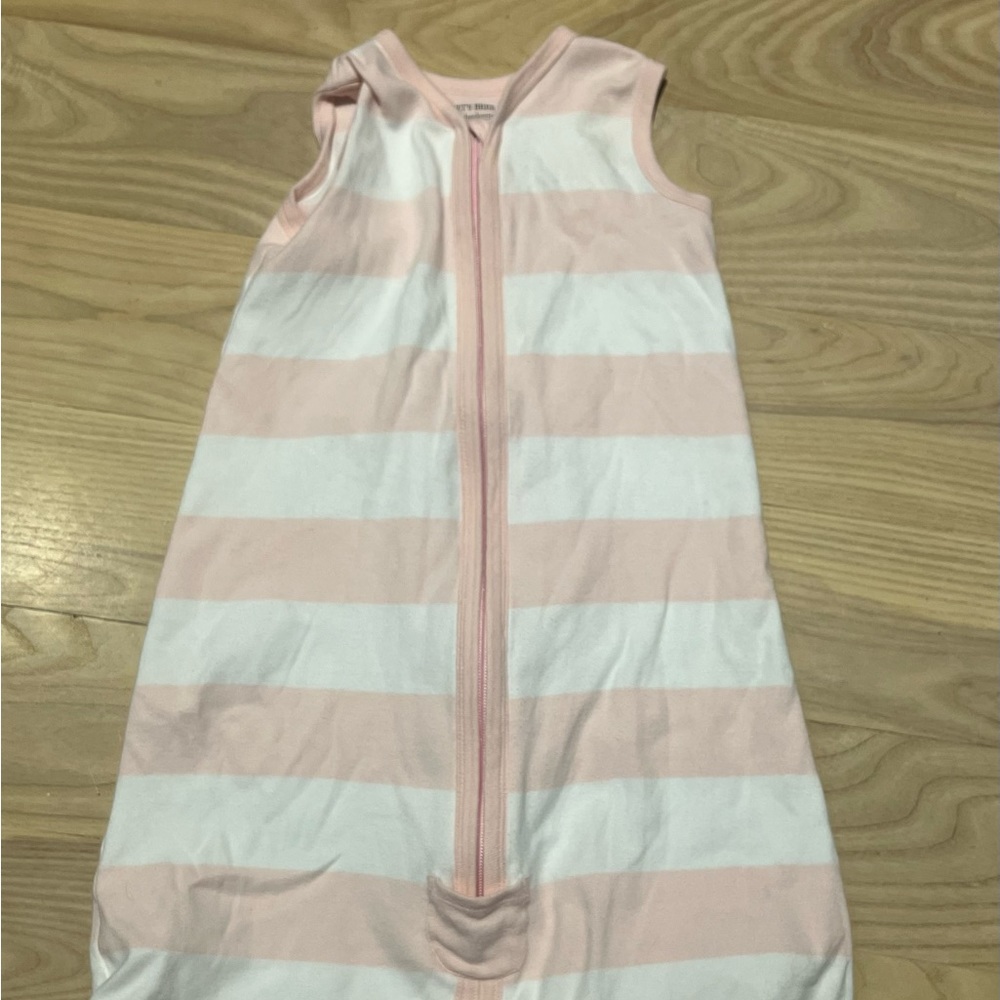 Burt’s Bees Baby Organic Cotton Sleep Sack Baby Girl Size Sm Pink/White Stripe